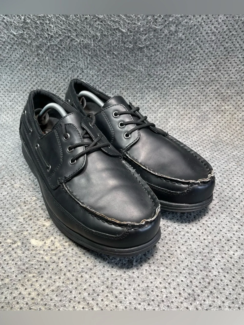Safe T Step Black Leather Wide Shoes Size 13 Men’s